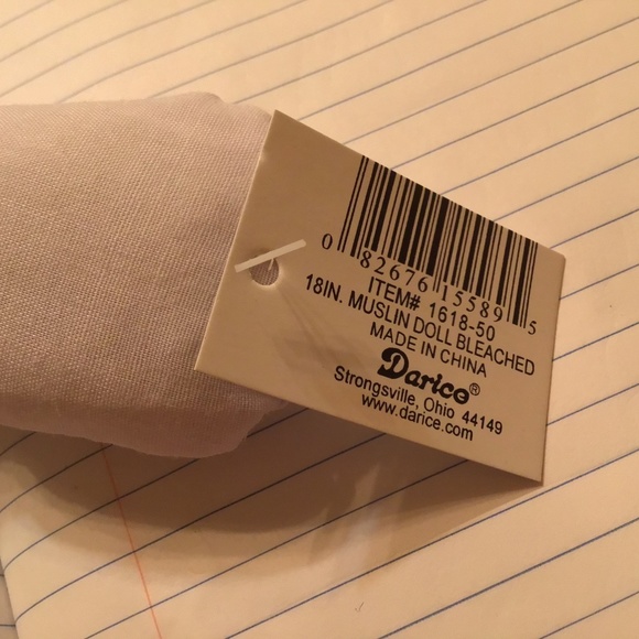 Hand Painted Face Soft Cloth Doll with Red Tights 18” length - Picture 7 of 8